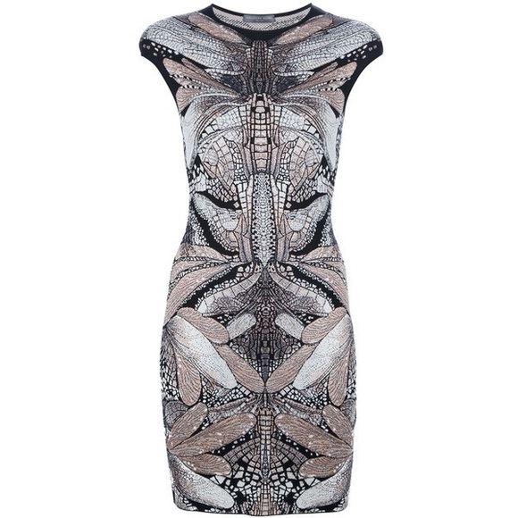 Alexander McQueen intarsia dragonfly knit dress size XXS - Picture 4 of 16